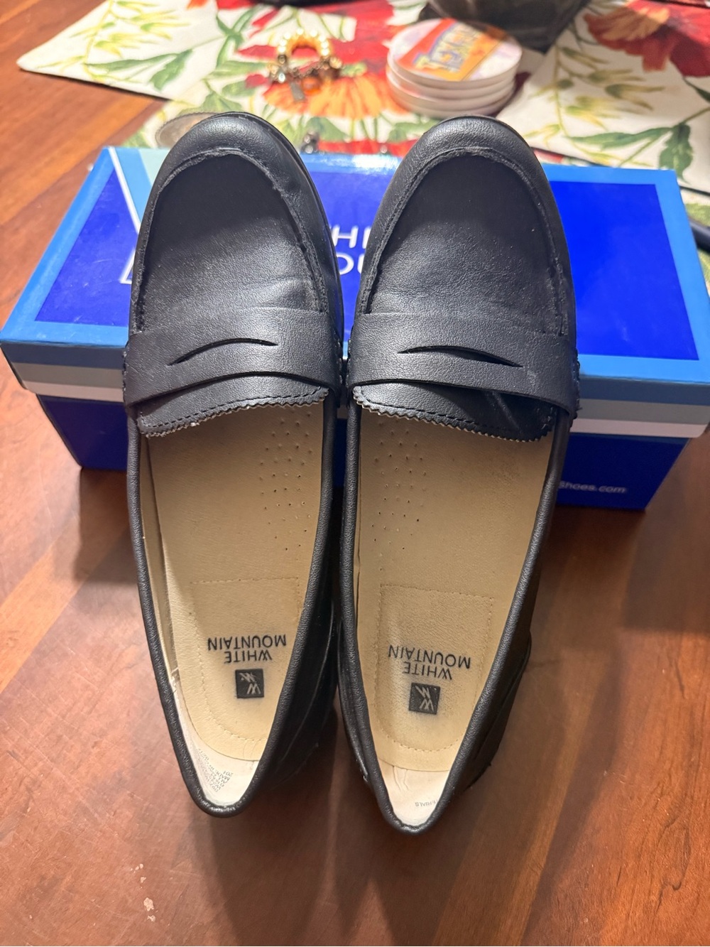 White Mountain Black Penny Loafers - Classic Slip-On Flats